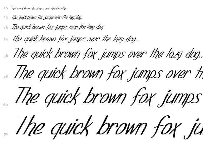 SF Foxboro Script font waterfall